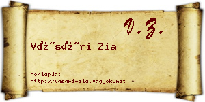 Vásári Zia névjegykártya
